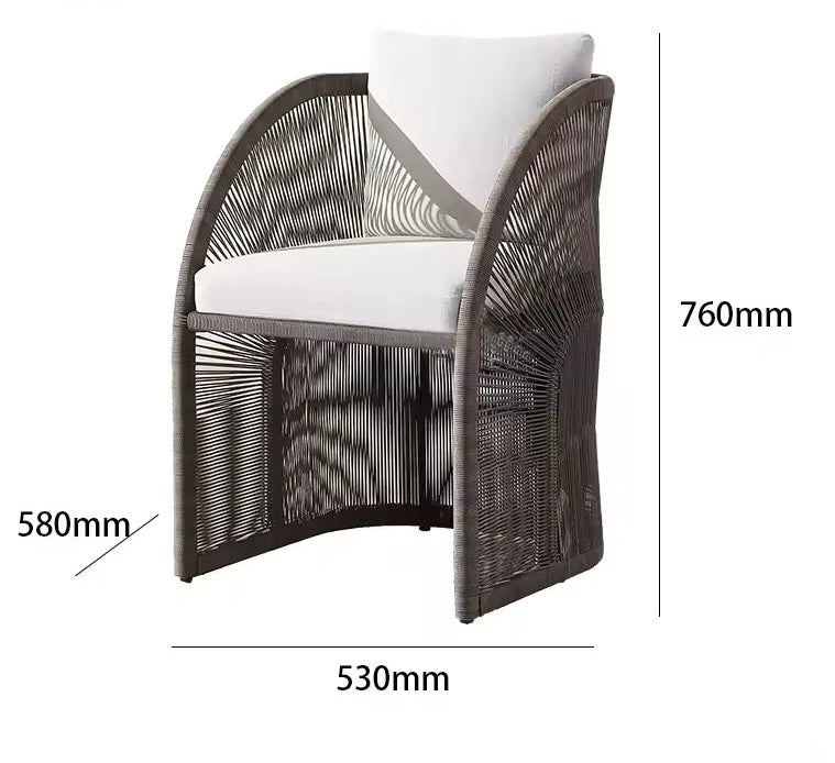 Rattan Outdoor Sofa Set, Aluminum Frame & Quick-Dry Cushions