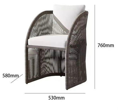 Rattan Outdoor Sofa Set, Aluminum Frame & Quick-Dry Cushions