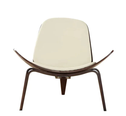 Upholstered Accent Chair, Mid Century Shell Chair, Lounge Chair