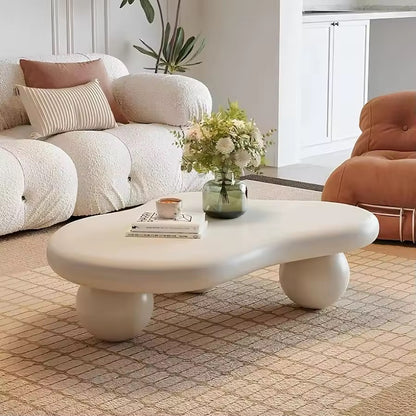 Modern White Irregular Edge Coffee Table