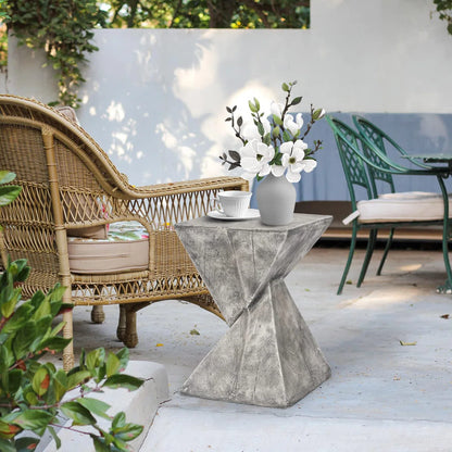 Modern Small Side Table, Concrete Side Table for Living Room