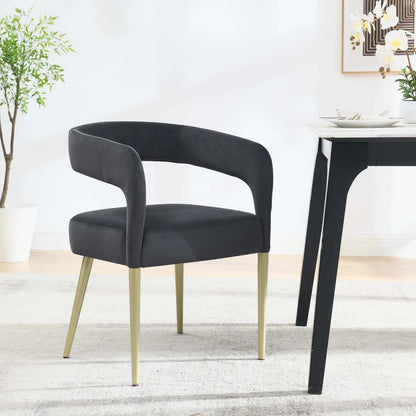 Modern Dining Chair with Padded Cushion - Grey Accent Chair