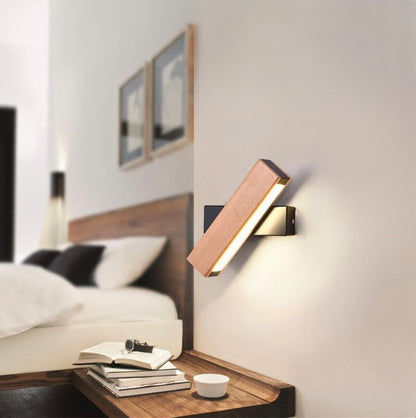 Rotatable Wood Beside Lights - Minimalist Decor LED Wall Lights