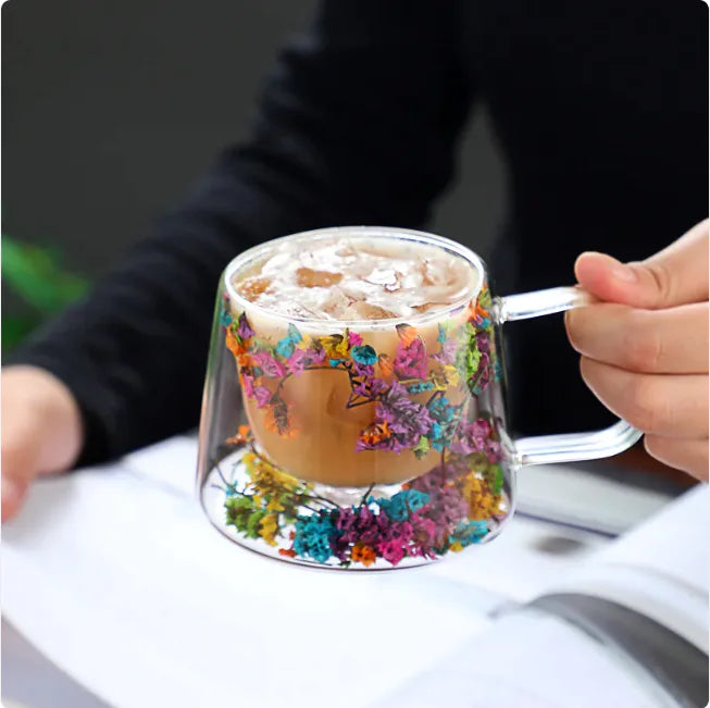 Double Layer Borosilicate Glass Coffee Cup, Heat Resistant Mug
