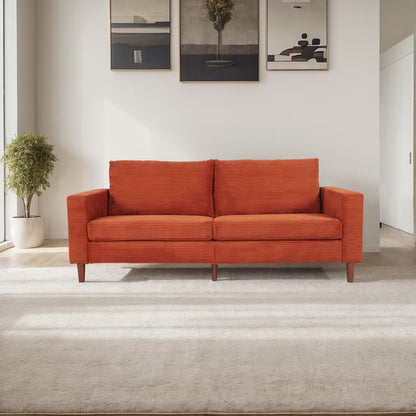 Contemporary Sofa - Black Loveseat Small Sofa Linen Couch