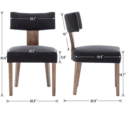 Set of 4 Upholstered Dining Chairs, Mid Century Dining Chairs