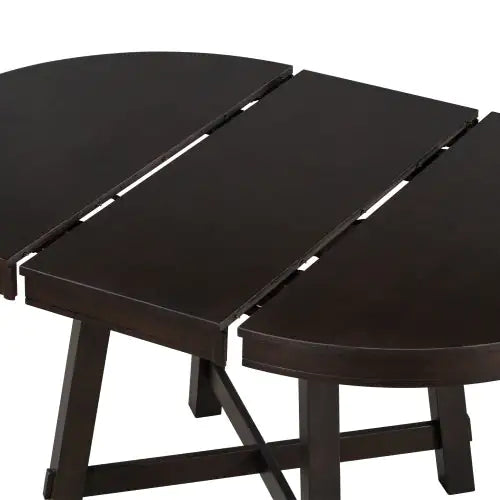 Circular Expandable Dining Table in Espresso