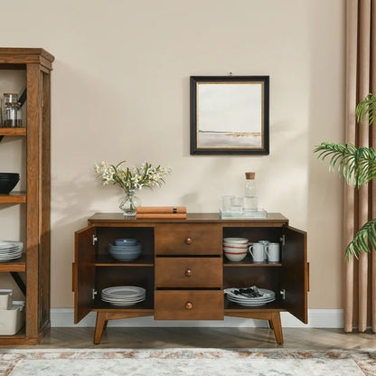 Walnut Mid-Century Modern Buffet Sideboard