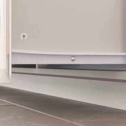 70.8” LED TV Stand with 4 Drawers, High-Gloss Media Console