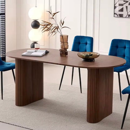 70.8” Oval Dining Table – Modern Farmhouse Kitchen Table for 4-6