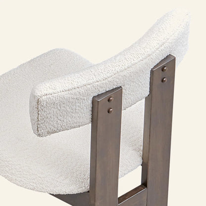 Set of 2 Modern Dining Chairs, Walnut Upholstered Dining Chairs