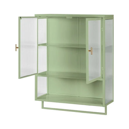 Bathroom Wall Cabinet and Towel Bar - Green Wall Cabinet
