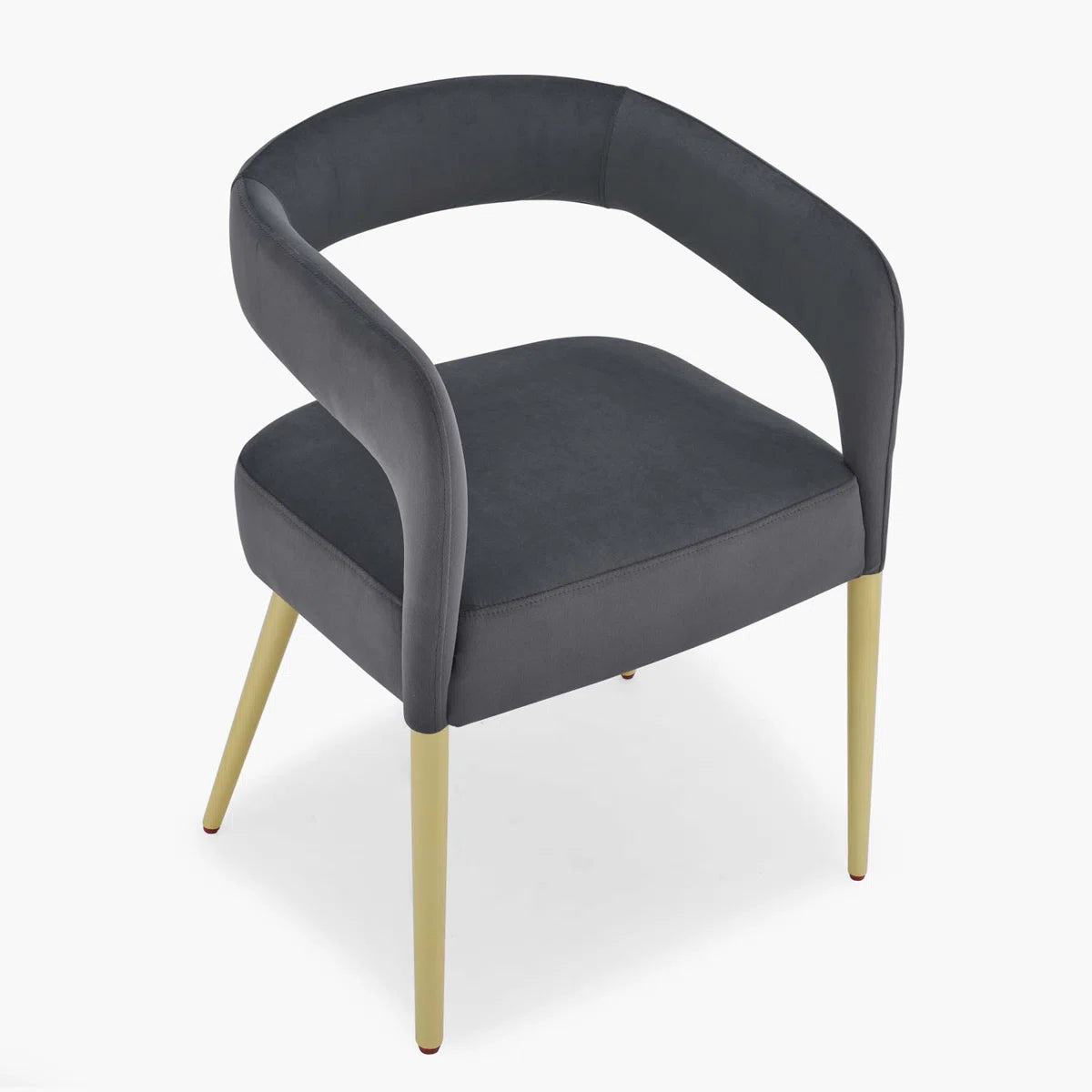 Modern Dining Chair with Padded Cushion - Grey Accent Chair