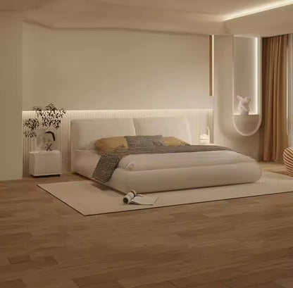 Modern Nordic Upholstered Bed Frame with Storage