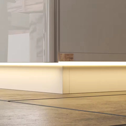 70.8” LED TV Stand with 4 Drawers, High-Gloss Media Console