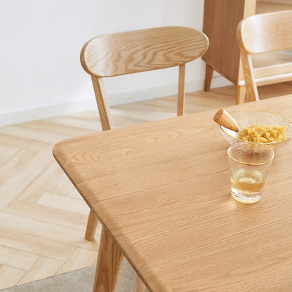 Solid Oak Wood Dining Chairs, Minimalist Modern Dining Chairs