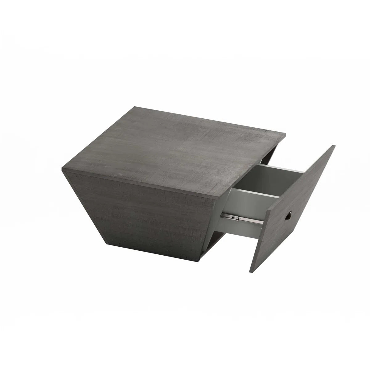 Gray Ladder Shaped Coffee Table – Modern Coffee Table with Storage