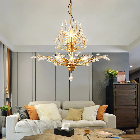 Vintage Iron Art Retro Chandelier in Black