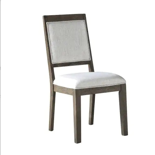 Upholstered Side Chair in Washed Oak