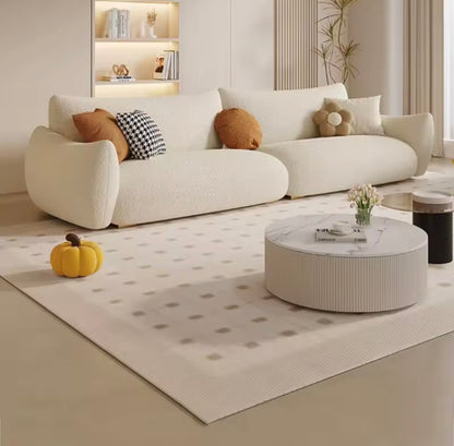 Nordic Cloud Loveseat, Ergonomic Space Saving Sofa, Cream