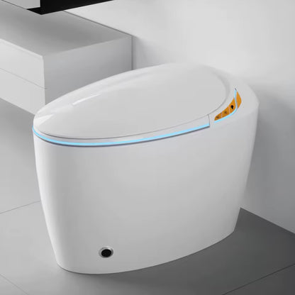 Smart Bidet Toilet, Auto Open/Close, Foot Sensor Flush, Heated Seat, Warm Air Dryer, LED Display