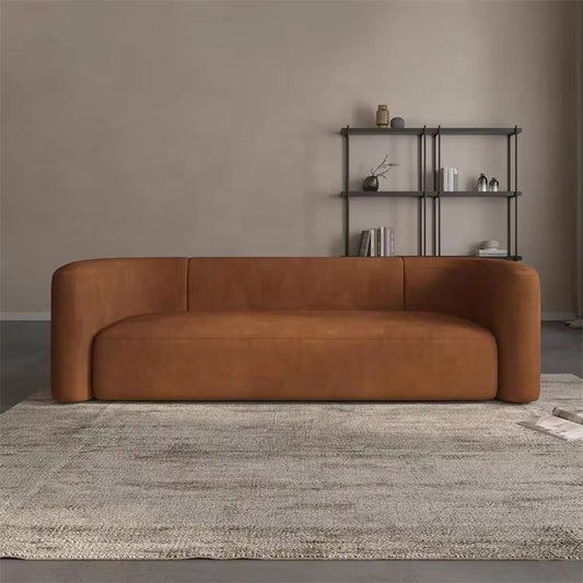 Modern Curved Back Velvet Sofa, Deep Seat 3 Seater Sectional