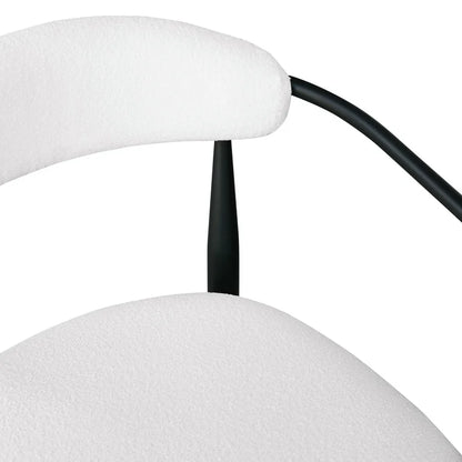 Set of 2 Bar Stools - White Counter Stools - Kitchen Island Stools