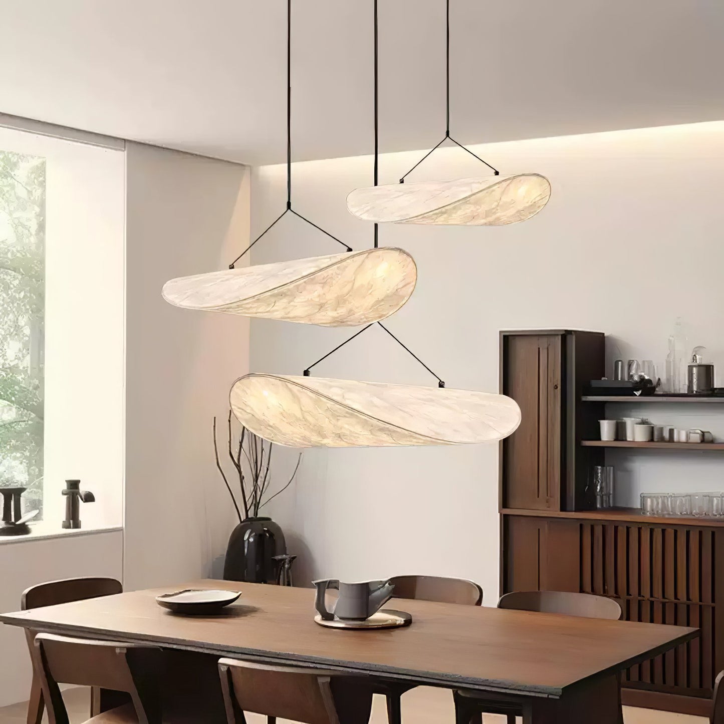 Modern Floating Chandelier – Elegant Soft Light Pendant