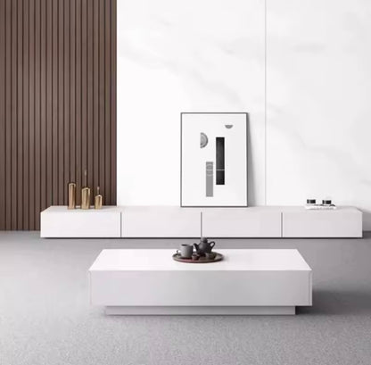 Mid Century Black Oak TV Console with Soft-Close Drawers