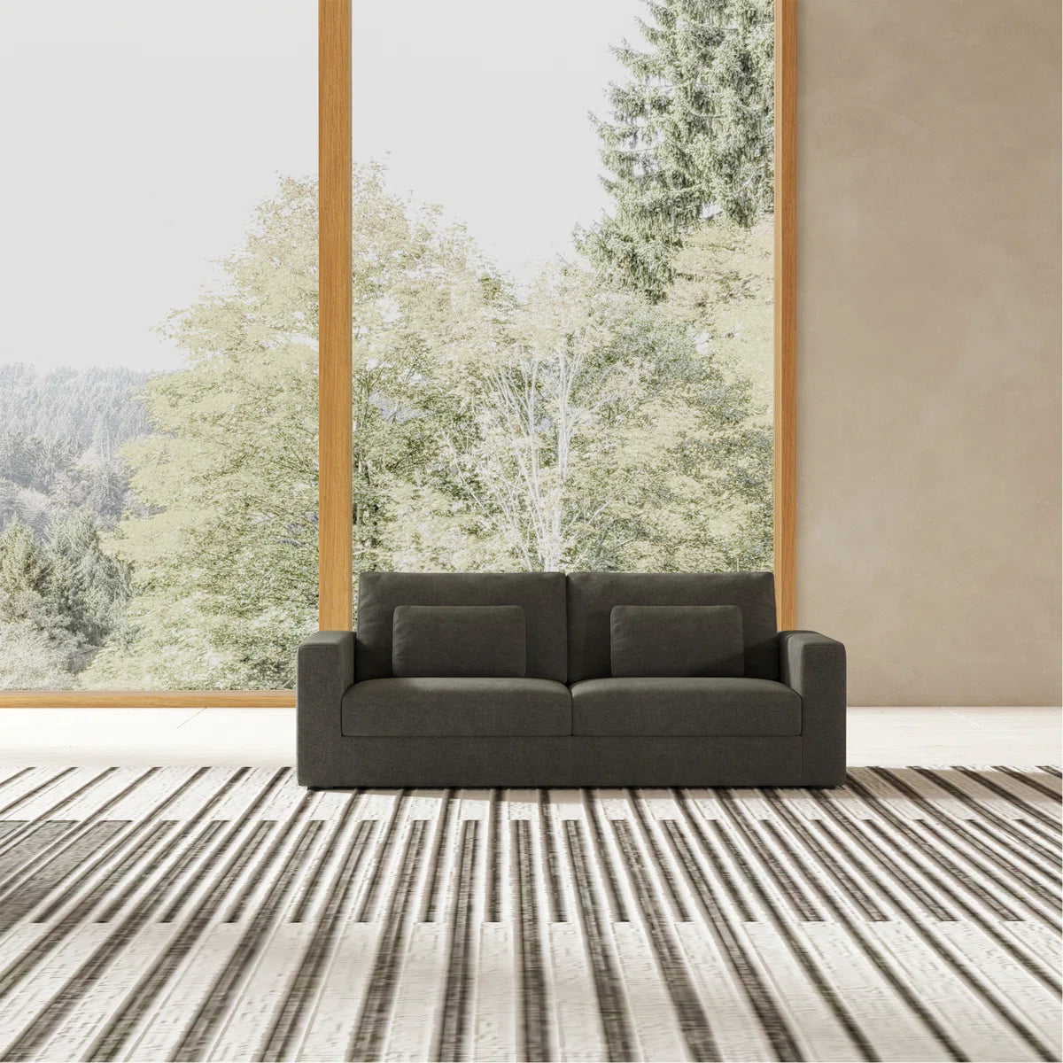 Pewter 83" 3 Seater Sofa with Detachable Cover