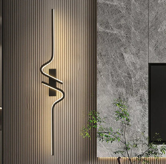 Modern Minimalist Black Wall Lamp 60/80cm