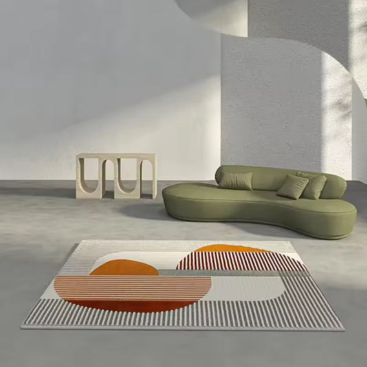 Abstract Geometric Rug, Minimalist Non-Slip Luxury Carpet