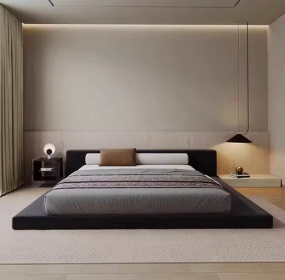 Italian Tatami Style Minimalist Black Floor Bed