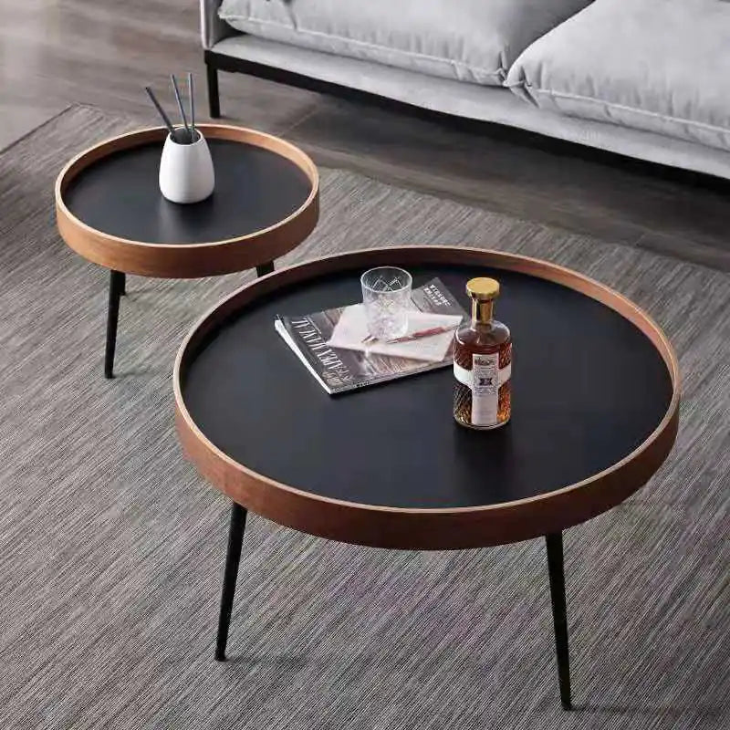 Nordic Modern Minimalist Round Coffee Table Set