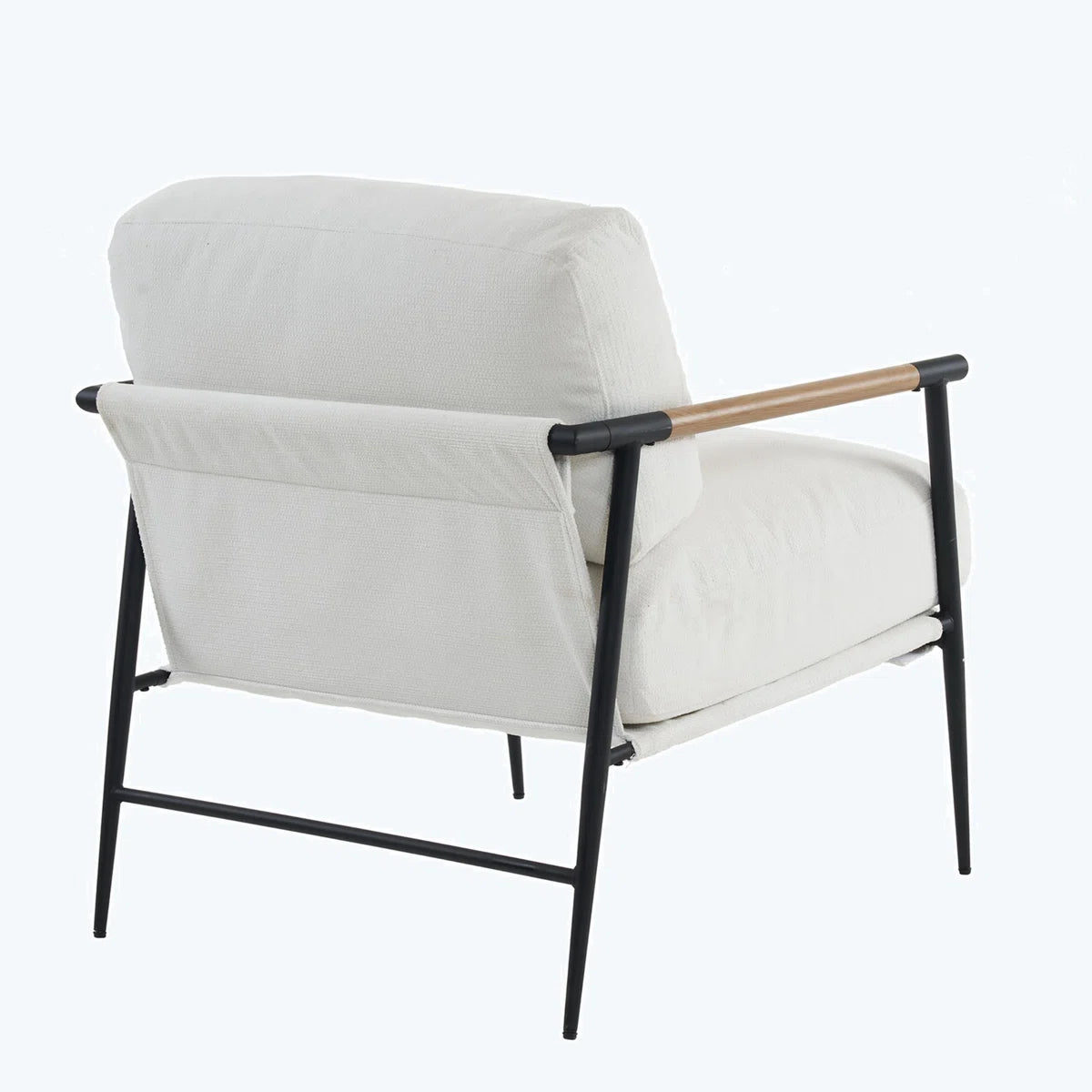 Mid-Century Chenille Accent Chair with Cushions