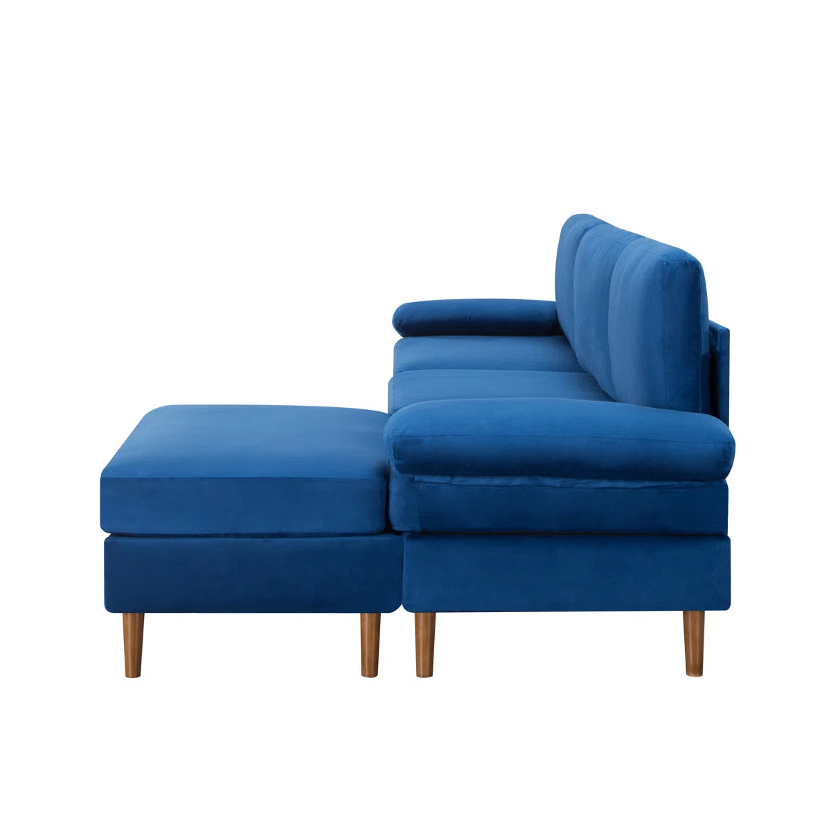 102 Inch Modular Velvet Sectional Sofa with Ottoman