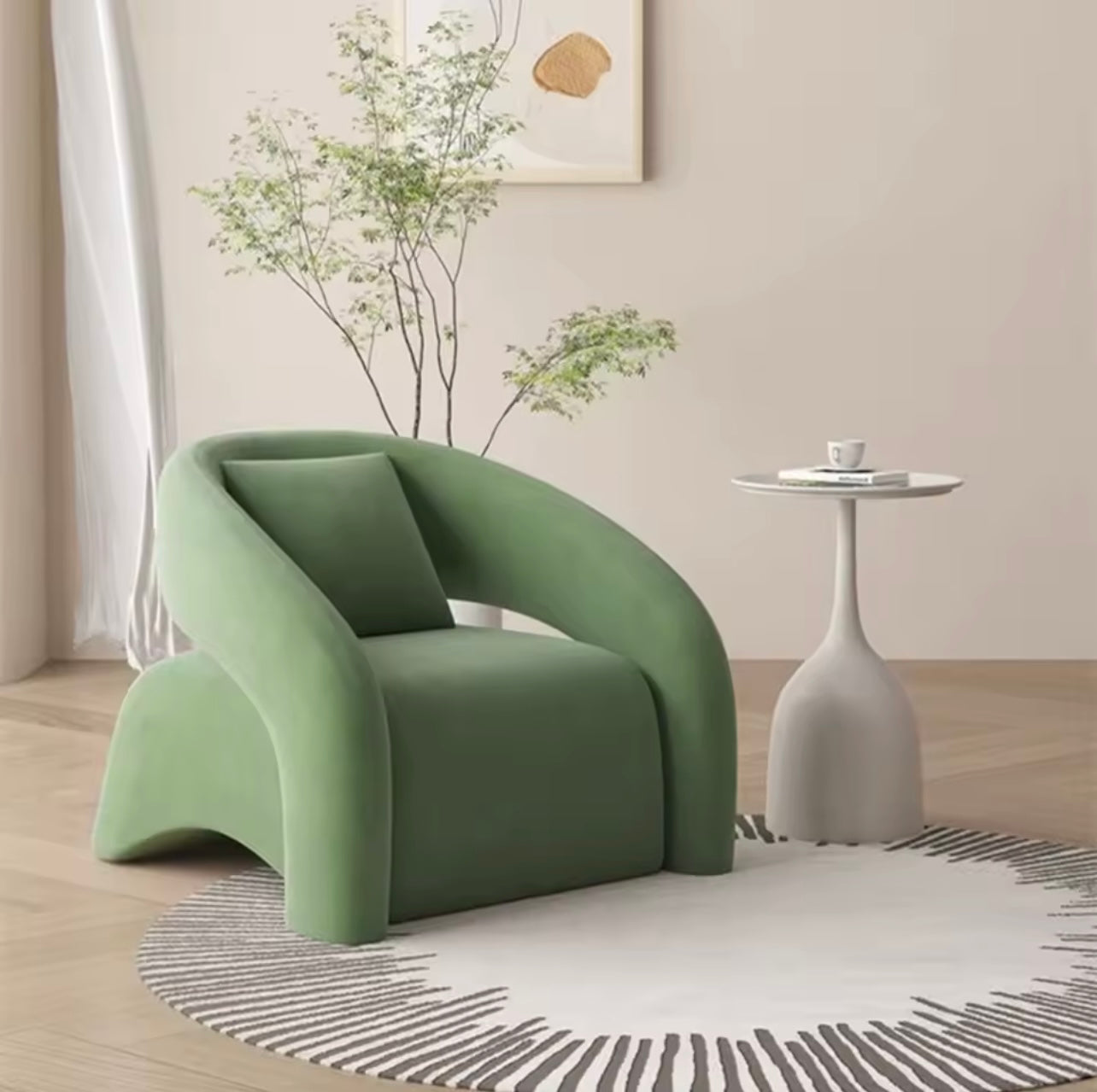 Burnt Orange Ergonomic Luxury Accent Chair