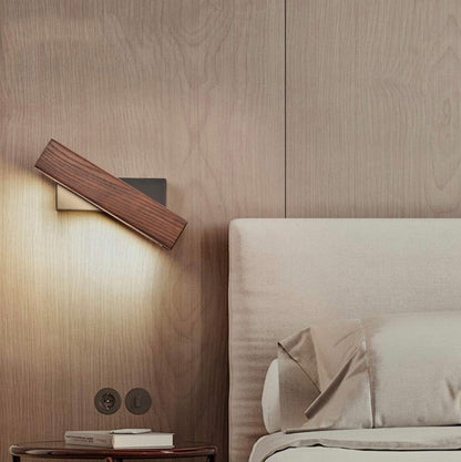 Rotatable Wood Beside Lights - Minimalist Decor LED Wall Lights