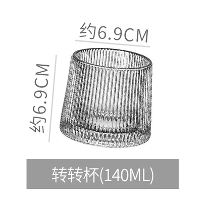 Rotating Whiskey and Coffee Glass, Spinning Crystal Cup 140 - 285ml