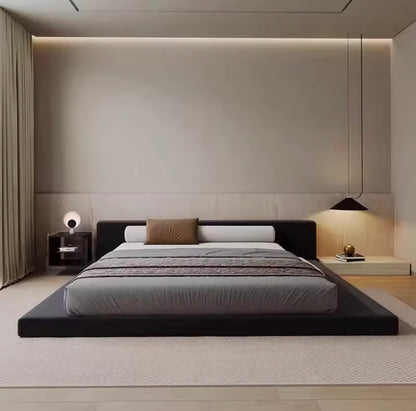 Italian Tatami Style Minimalist Black Floor Bed