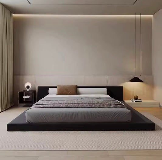 Italian Tatami Style Minimalist Black Floor Bed