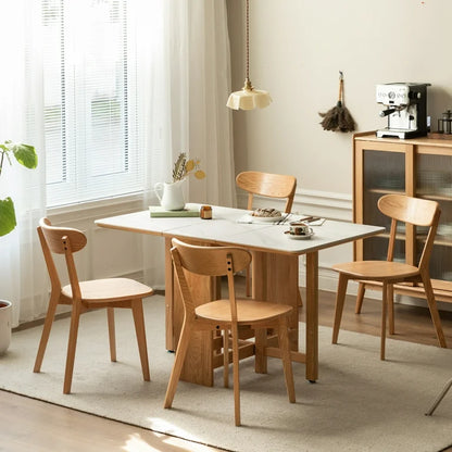 Solid Oak Wood Dining Chairs, Minimalist Modern Dining Chairs