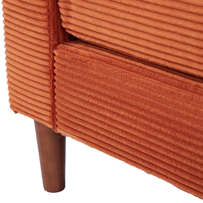 Contemporary Sofa - Black Loveseat Small Sofa Linen Couch