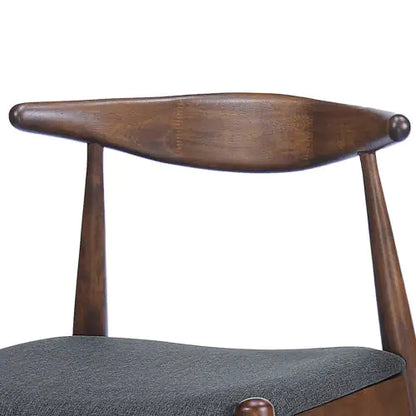 Charcoal Set of 2 Modern Dining Chairs - Mid Century Chair