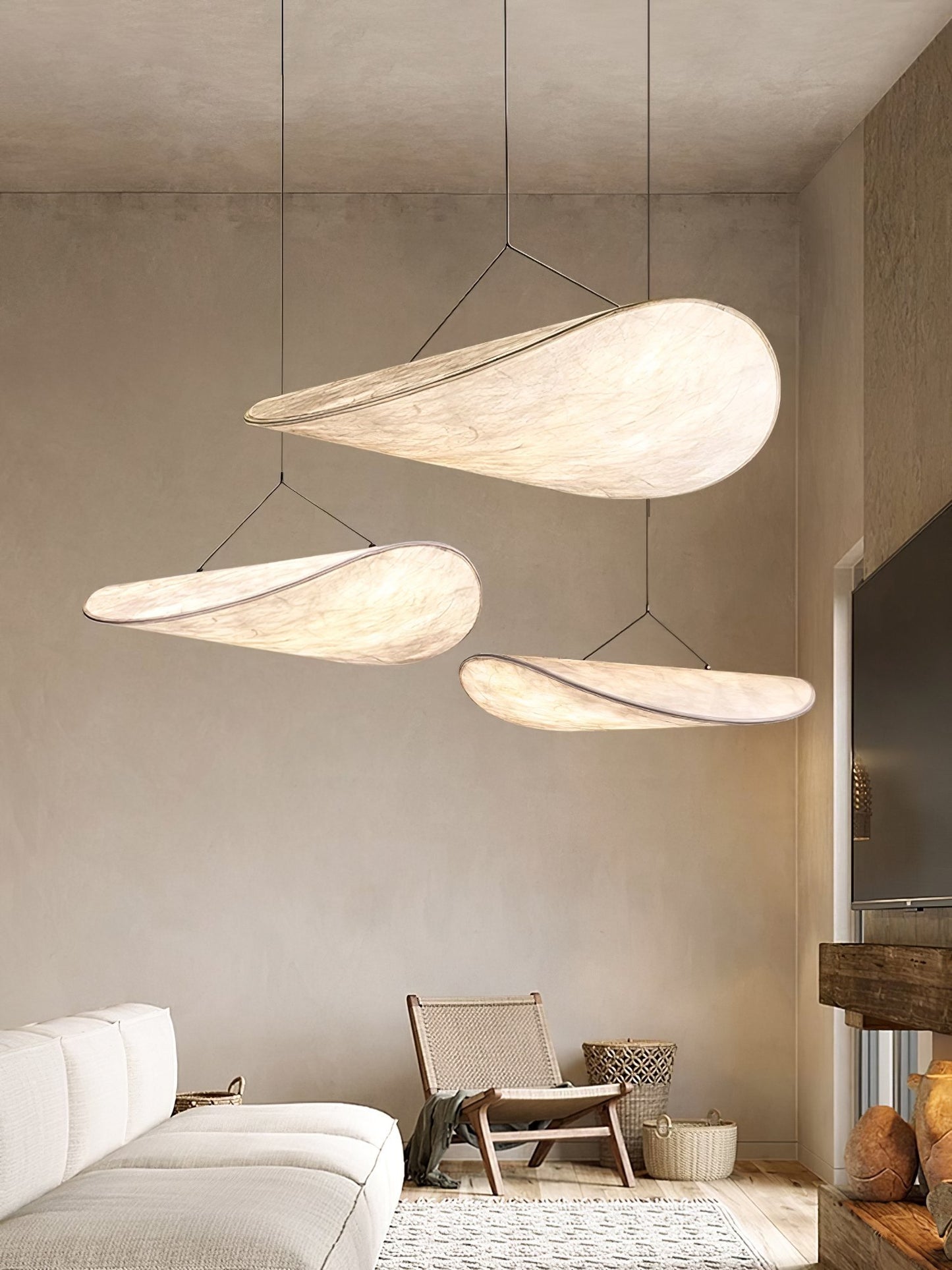 Modern Floating Chandelier – Elegant Soft Light Pendant