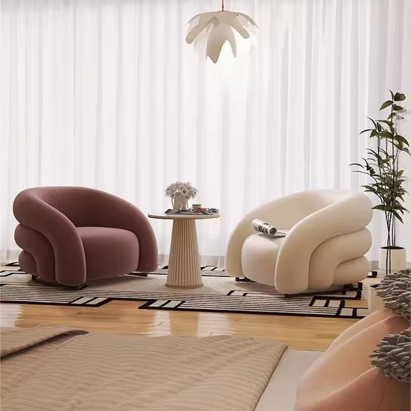 White Single Upholstered Accent Chair