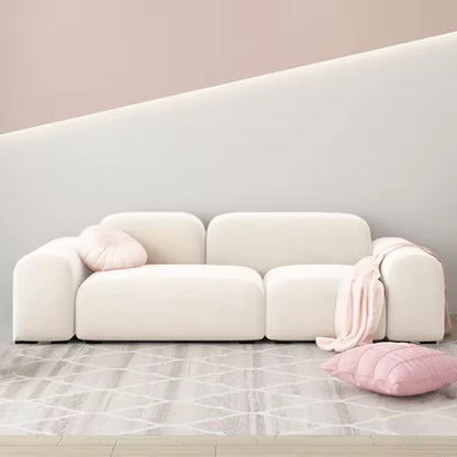 Modern Minimalist Beige Pebble Modular Sofa