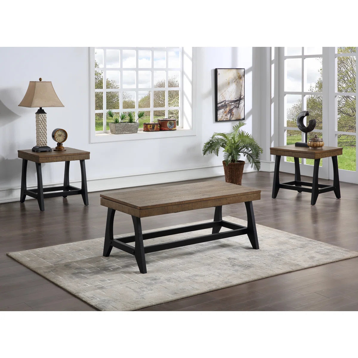 Ralston Brown Wood End Table Compact Design