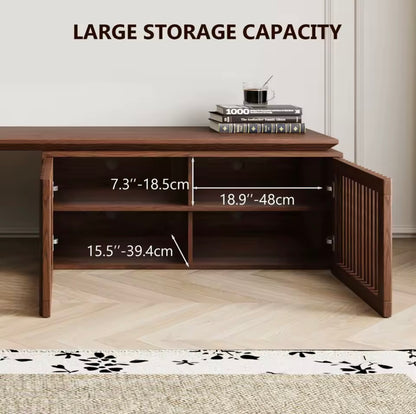 Extendable Walnut Media Console for 55”+ TVs