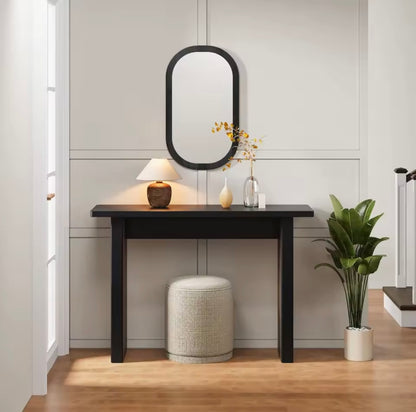 43” Mid-Century Fluted Console Table, Slim Entryway Accent Table